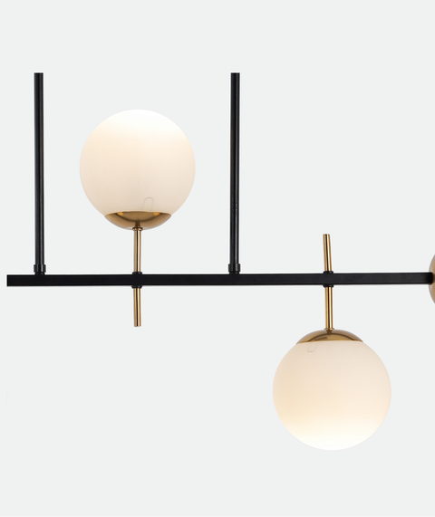 Modern Black Track Chandelier
