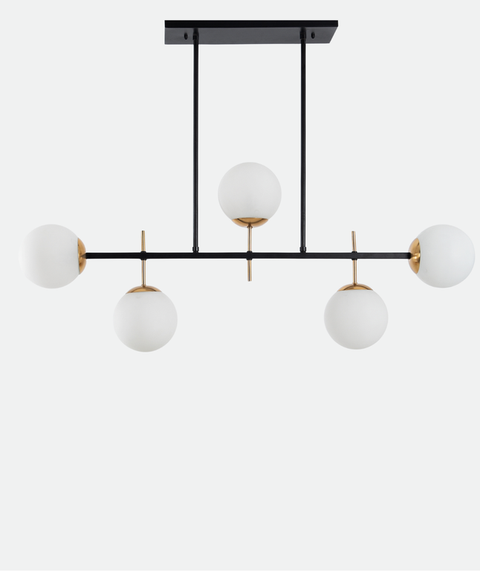 Modern Black Track Chandelier