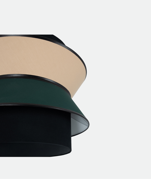 Elegant Black, Beige & Green Pendant Ceiling