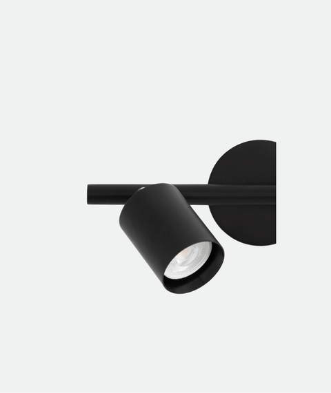 Sleek Black Matte Track Wall Light