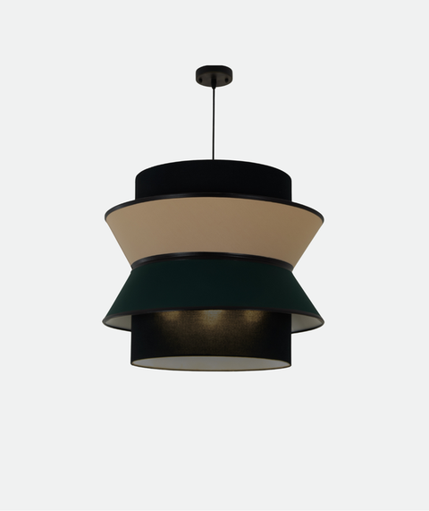 Elegant Black, Beige & Green Pendant Ceiling