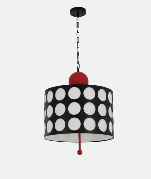 Modern Black And Red Shade Pendant