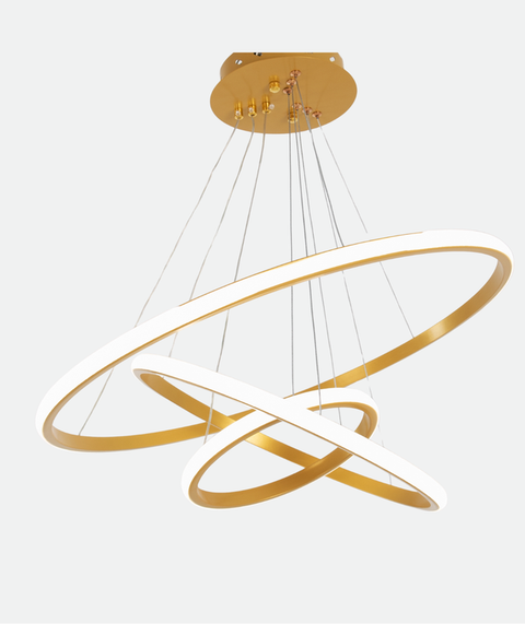 Modern Gold LED Spiral Chandelier