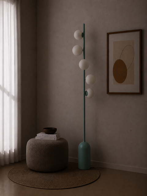 Modern Baby Blue Floor Lamp