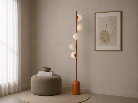 Modern Orange Floor Lamp