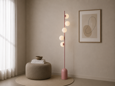 Modern Pink Powder Floor Lamp