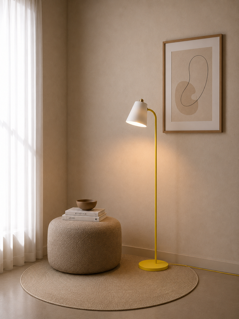 Minimalist Yellow Floor Lamp