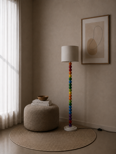 Stylish Multicilor Wooden Floor Lamp