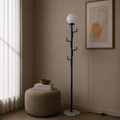 Modern Navy Blue Floor Lamp With Hooks