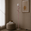 Modern Pink Floor Lamp With Hooks