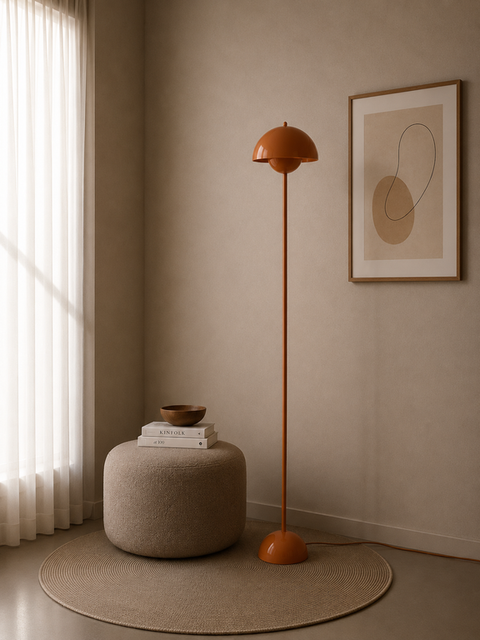 Modern Light Orange Floor Lamp