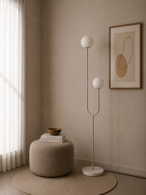 Modern Pink Minimalist Floor Lamp