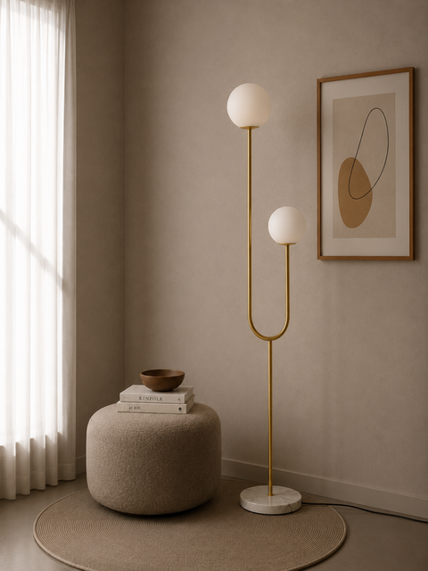Modern Yellow Minimalist Floor Lamp
