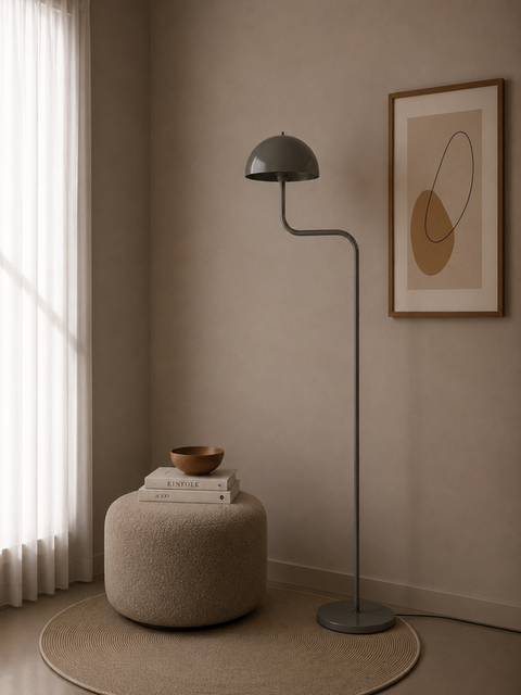Playful Gray Floor Lamp