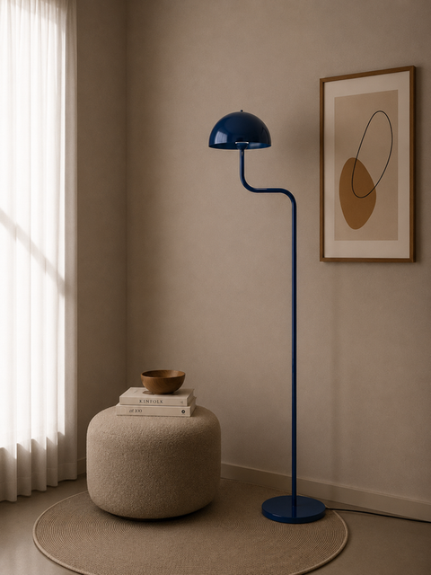 Navy Blue Playful Floor Lamp