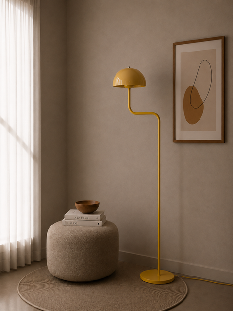 Playful Yellow Floor Lamp