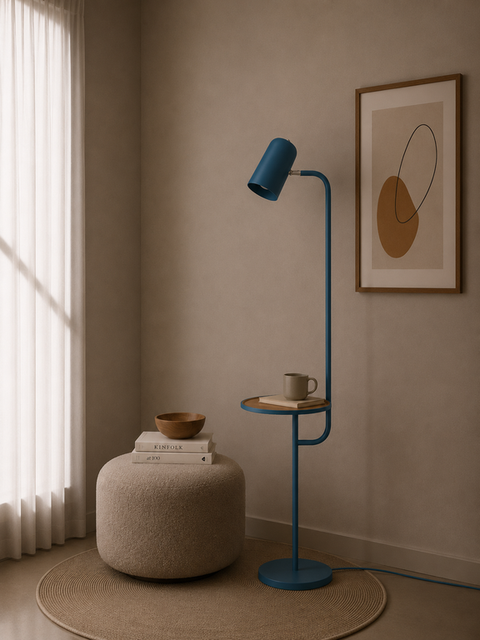 Blue Playful Multitask Floor Lamp