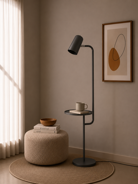 Grey Playful Multitask Floor Lamp