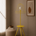 Yellow Wireframe Table & Floor Lamp