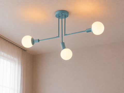 Minimalist Blue Ceiling Lamp
