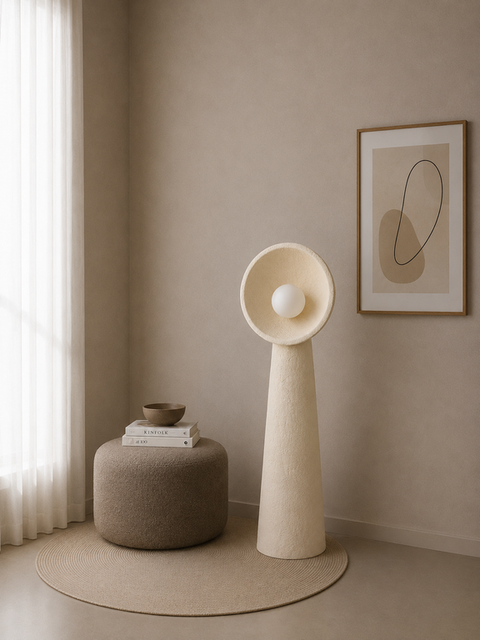 Modern Beige Floor Lamp