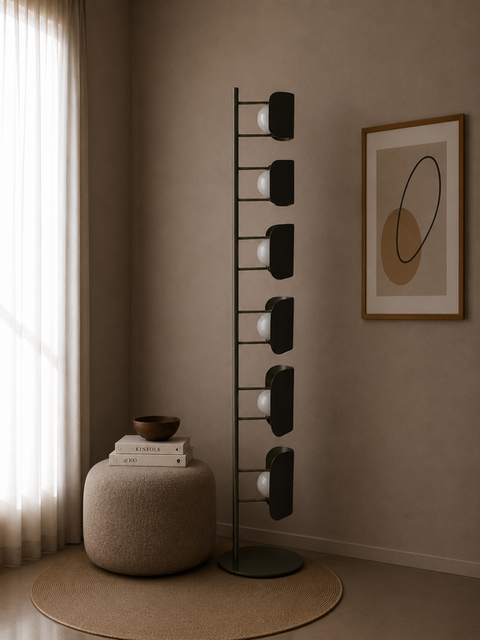Modern Grey Floor Lamp with folded sheets