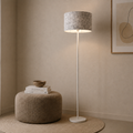 Modern Floor Lamp with Leather Shade