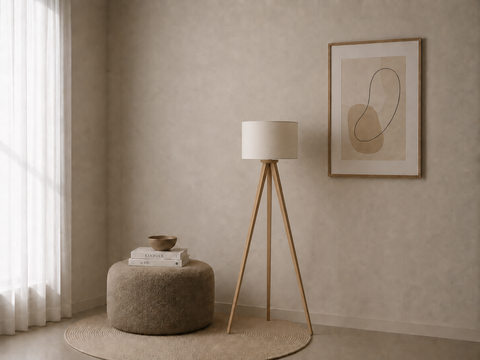 Modern Scandinavian Tripod Floor Lamp