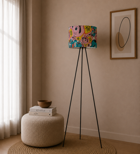 Colorful Tripod Floor Lamp