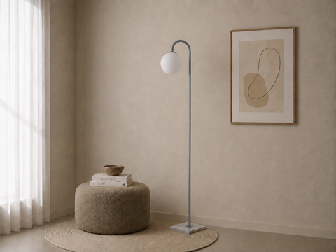 Modern Grey Floor Lamp