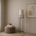 White Cotton Shade Floor Lamp
