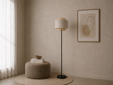 Boho Beige  Floor Lamp