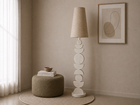Artistic Wood Floor Lamp