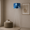 Printed Shade Tripod  Floor Lamp
