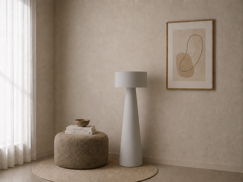 Minimal White Floor Lamp