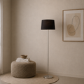 Modern Black And Silver Floor Lamp