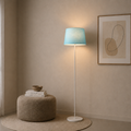 Modern White And Blue Torchiere