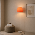 Modern White And Orange Torchiere