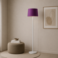 Modern White And Purple Torchiere