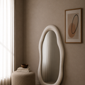 Modern White Fiber Glass Mirror