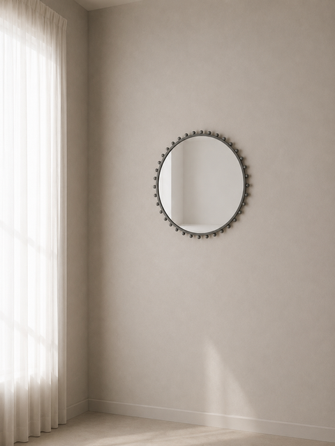 Round Metal Balls Wall Mirror