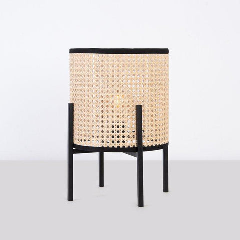 Boho Style Rattan Table Lamp