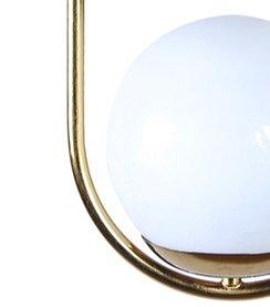 Modern Accent Pendant Light â€“ Gold Oval & Opal Glass Globe