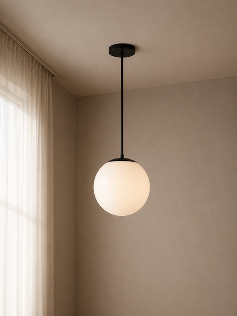 Modern Black Single Pendant