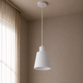 Industrial White Single Pendant