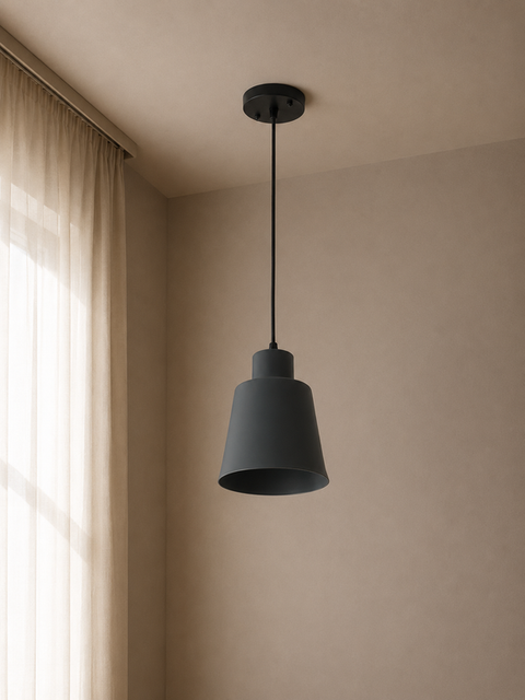 Industrial Black Single Pendant