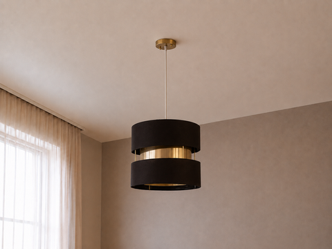 Modern  Black & Gold Modern Chandelier