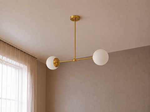 Minimalist Gold Track Chandelier