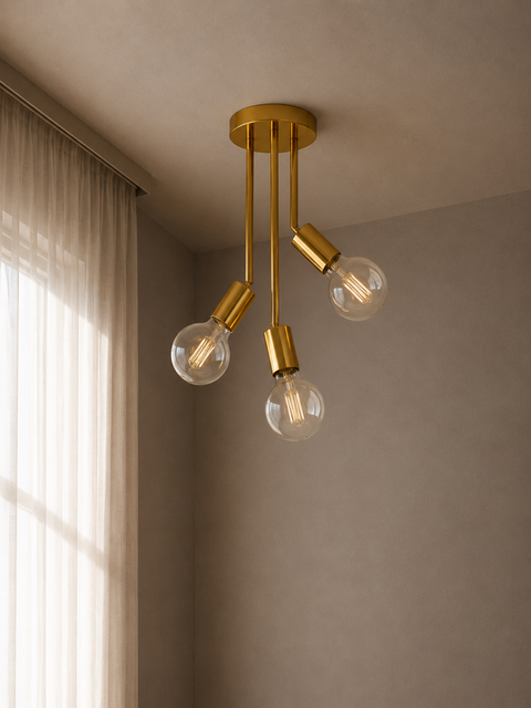 Minimalist Gold Ceiling Lamp