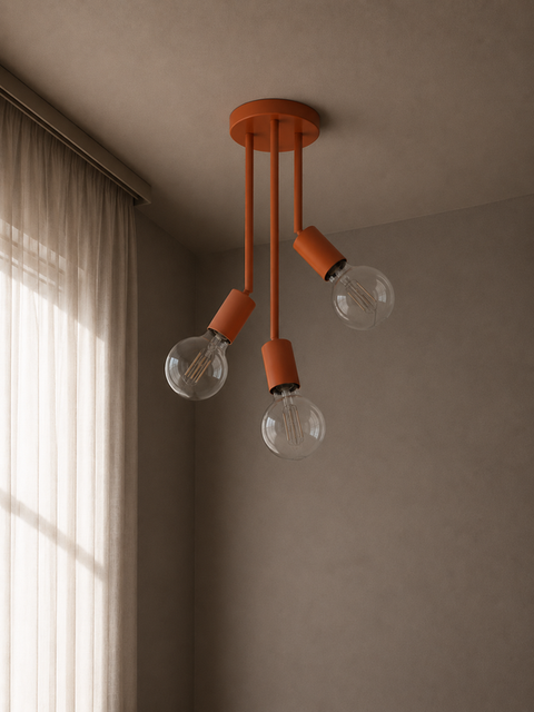 Minimalist Orange Ceiling Lamp